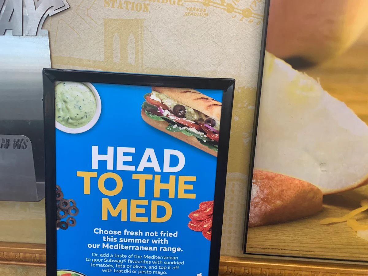 Menu, Subway Glen Waverley