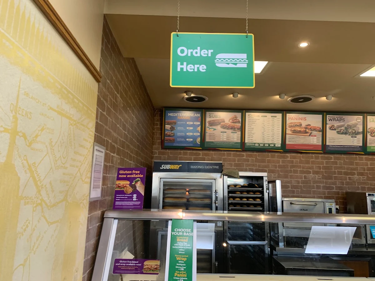 Menu, Subway Glen Waverley