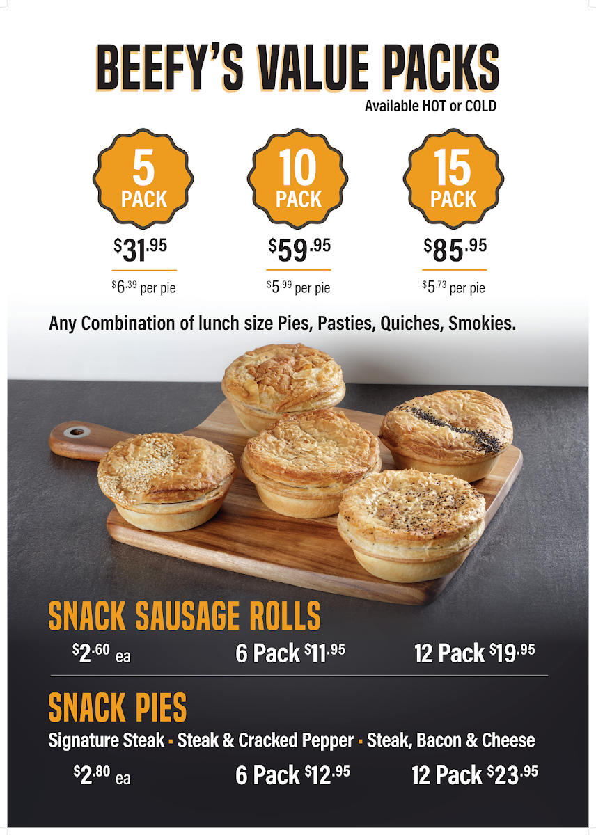 Menu, Beefy's Traveston