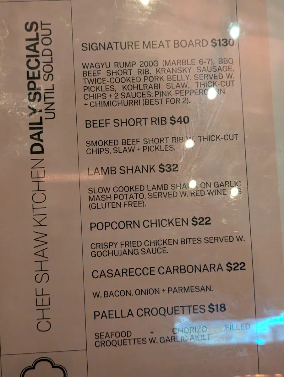 Menu, 2 Brothers Brewery