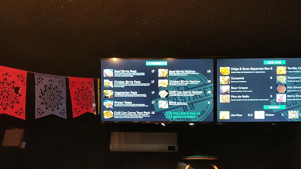 Menu, Taco Street Beverly Hills