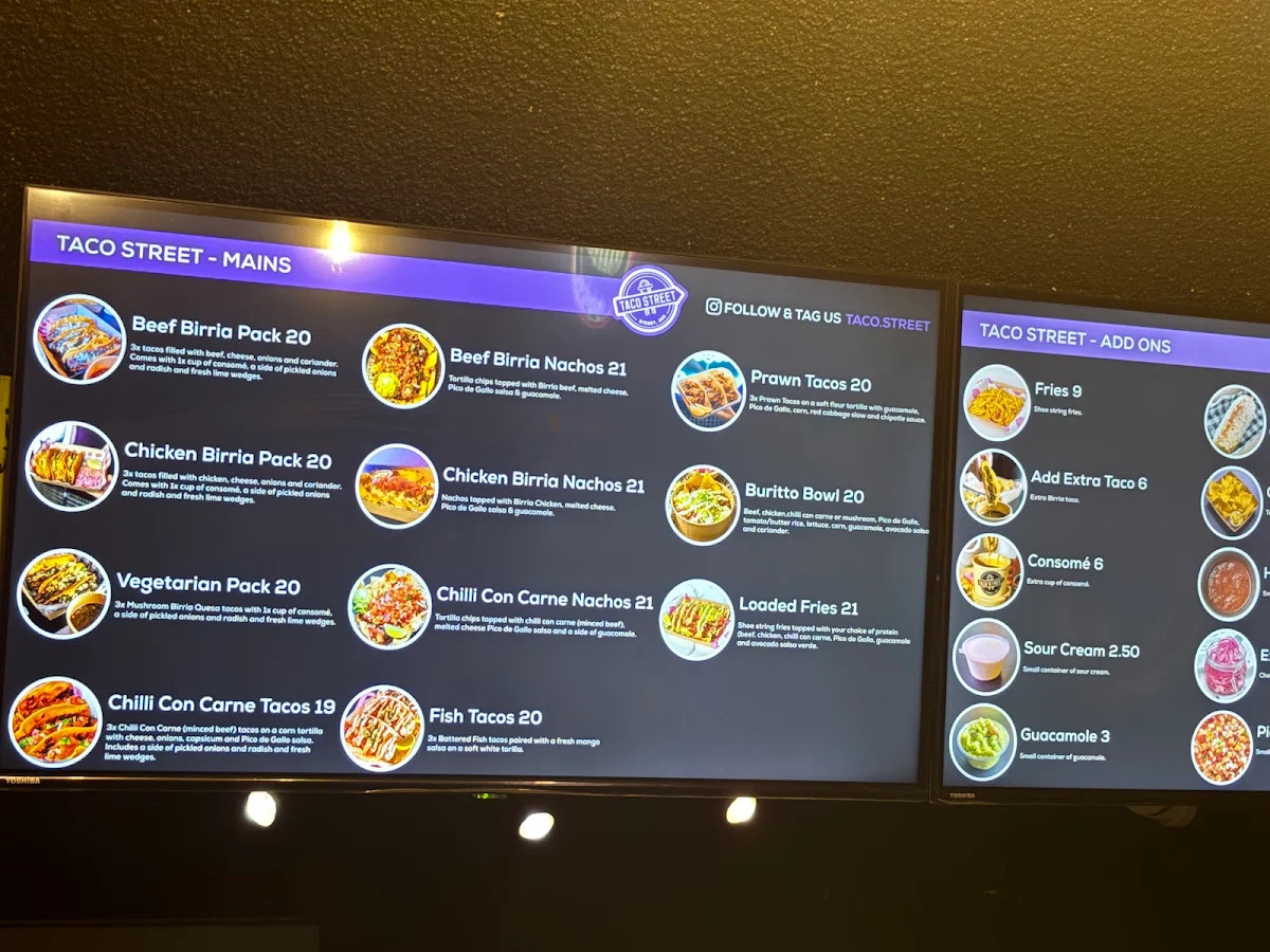 Menu, Taco Street Beverly Hills