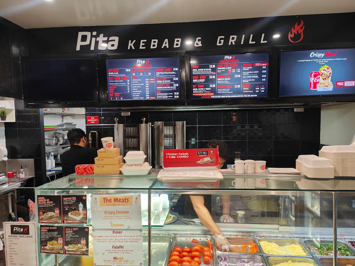 Menu, Pita Kebab & Grill