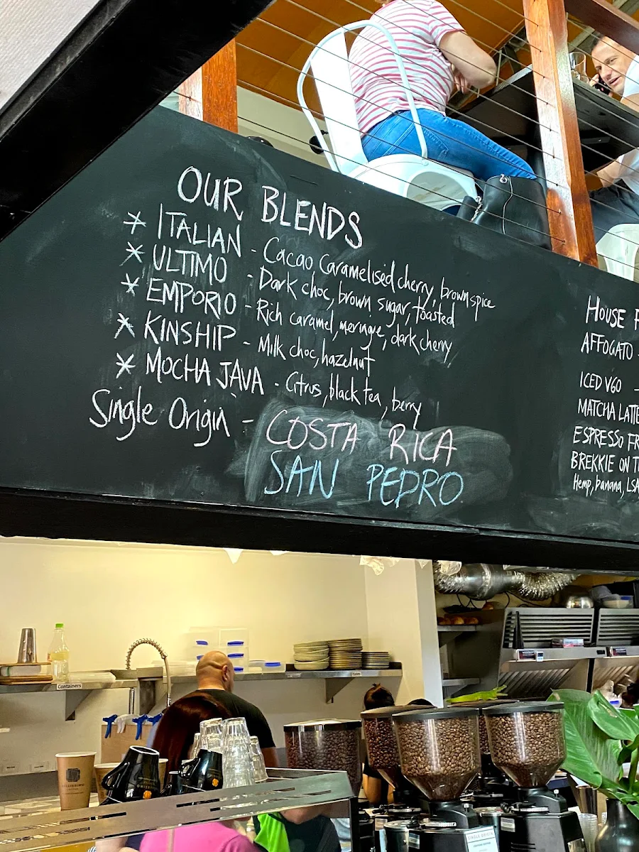 Menu, Bellissimo Coffee