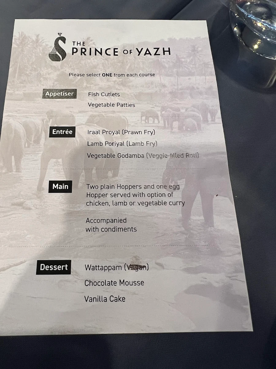 Menu, The Prince of Yazh