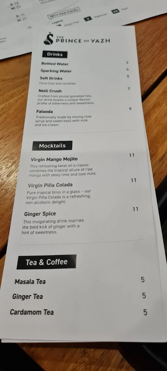 Menu, The Prince of Yazh