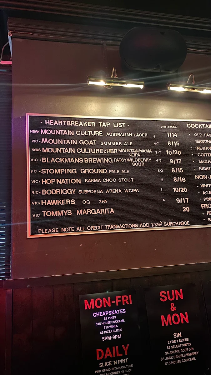 Menu, Heartbreaker