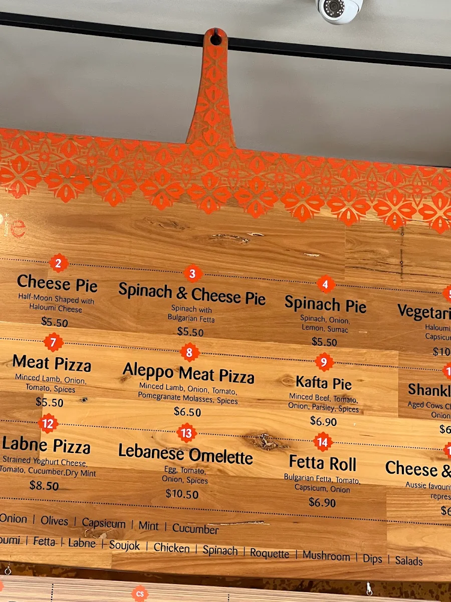 Menu, Zaatar
