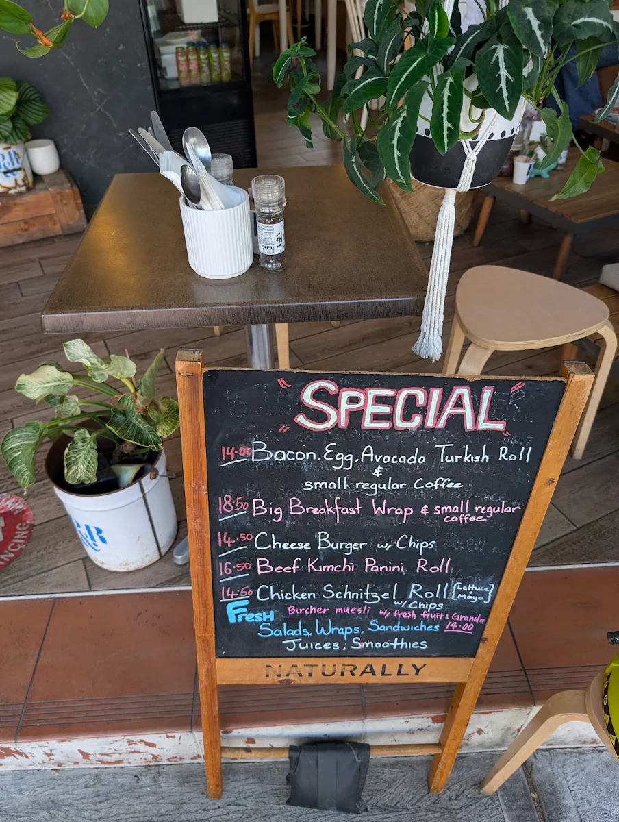 Menu, The Foliage Cafe