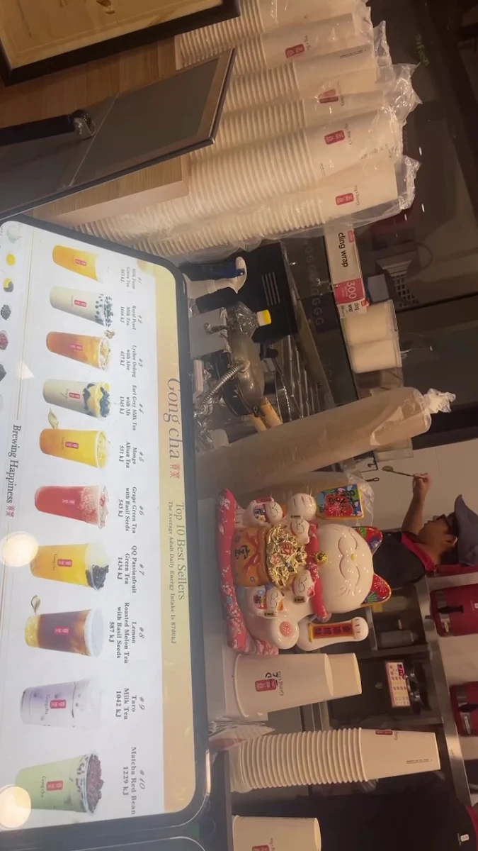 Menu, Gong Cha Gungahlin