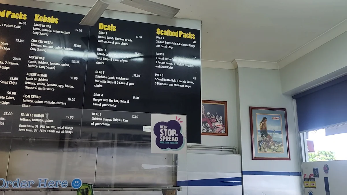 Menu, Melton Seafoods