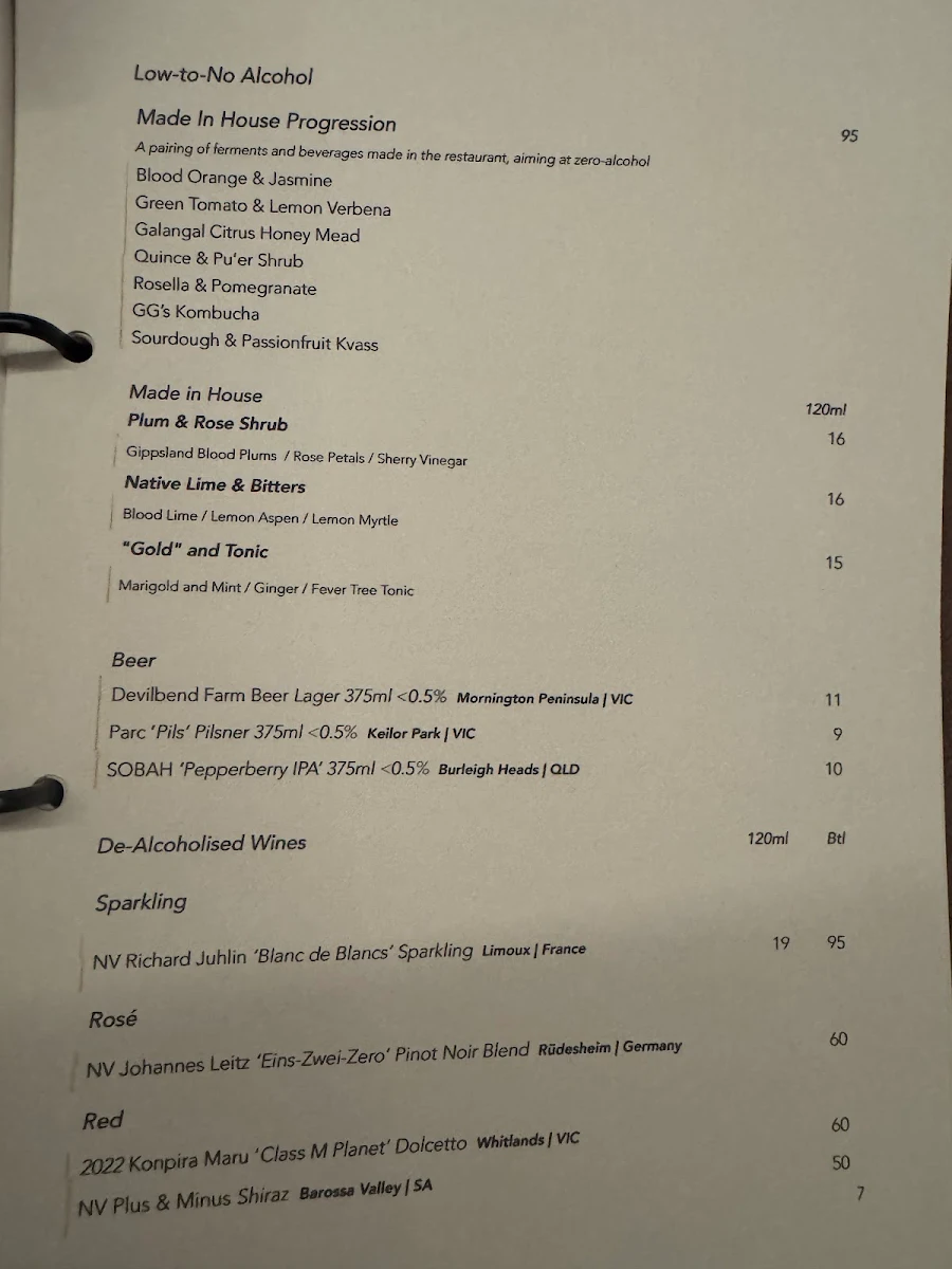 Menu, Amaru