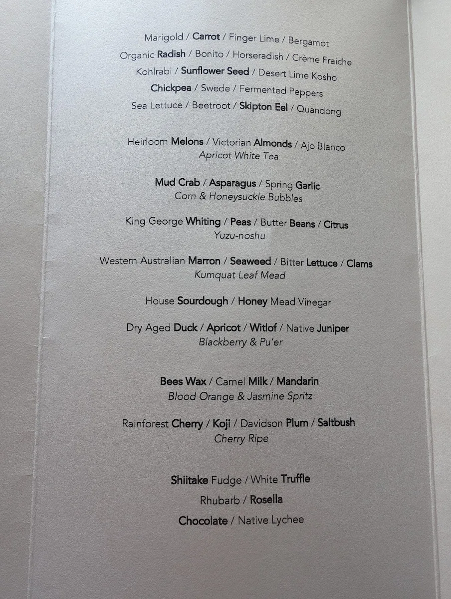 Menu, Amaru