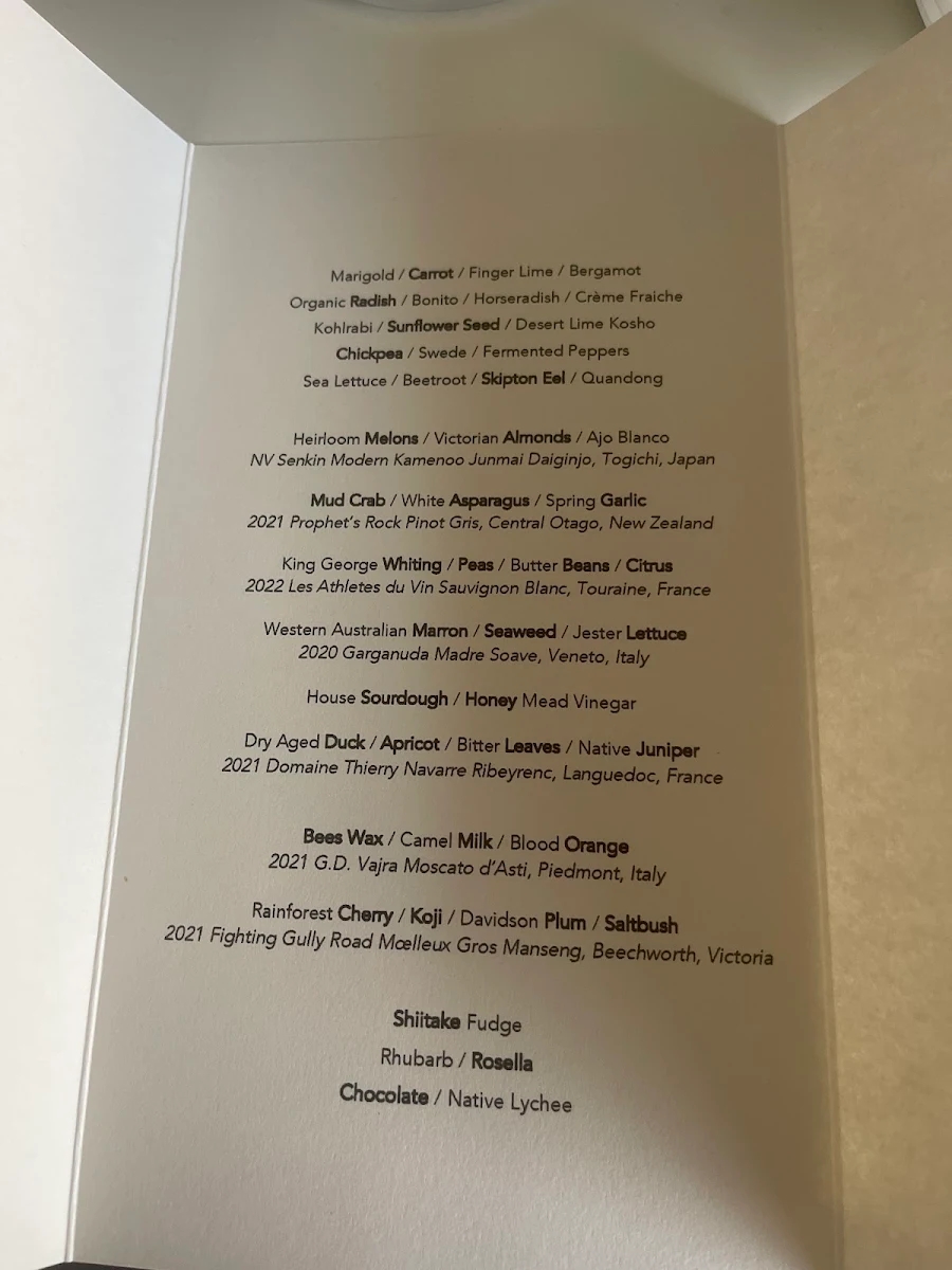 Menu, Amaru
