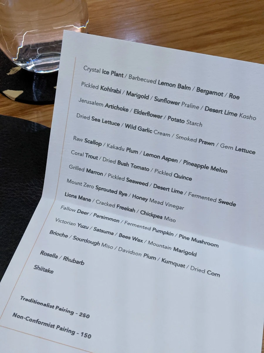 Menu, Amaru