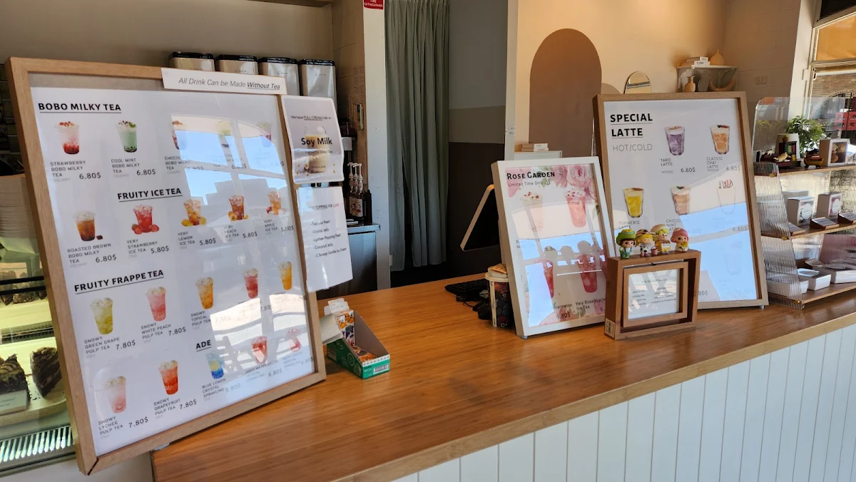 Menu, kawa tea