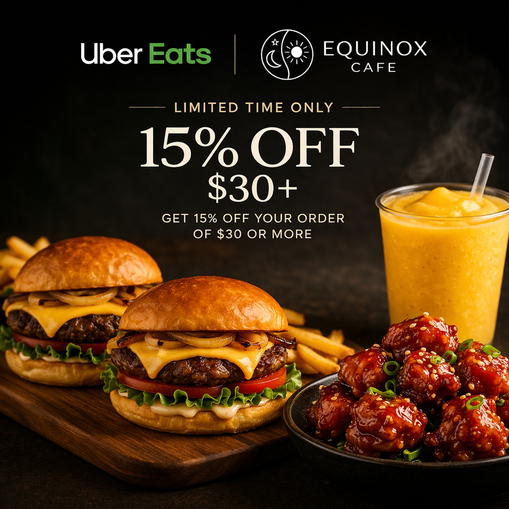 Menu, Equinox Cafe
