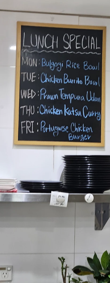Menu, Equinox Cafe