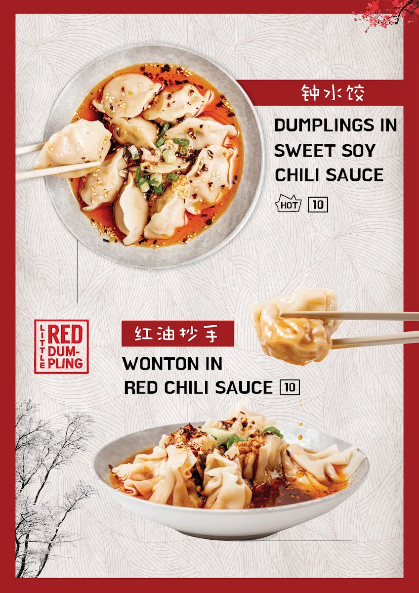 Menu, Little Red Dumpling Eatons Hill
