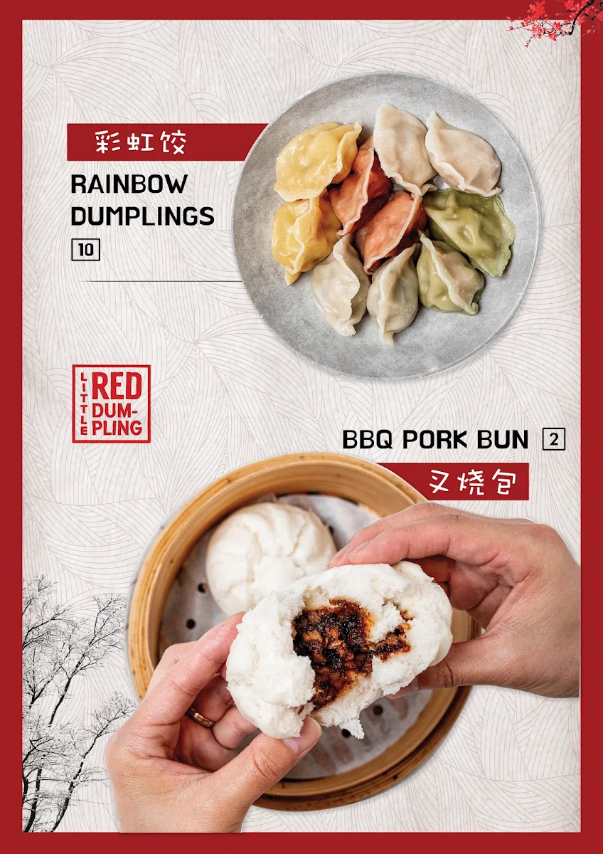Menu, Little Red Dumpling Eatons Hill