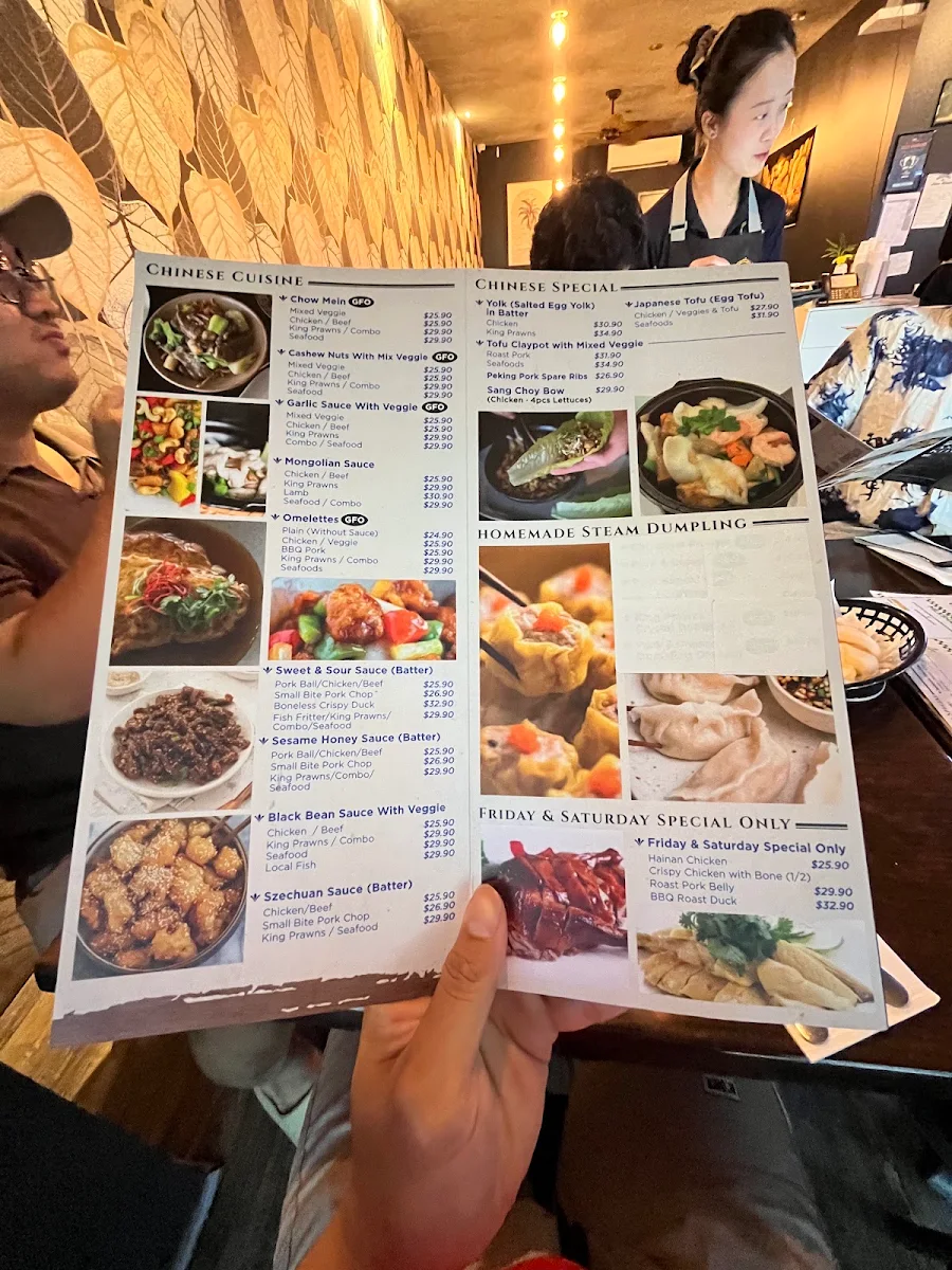 Menu, Asian Kitchen Treendale