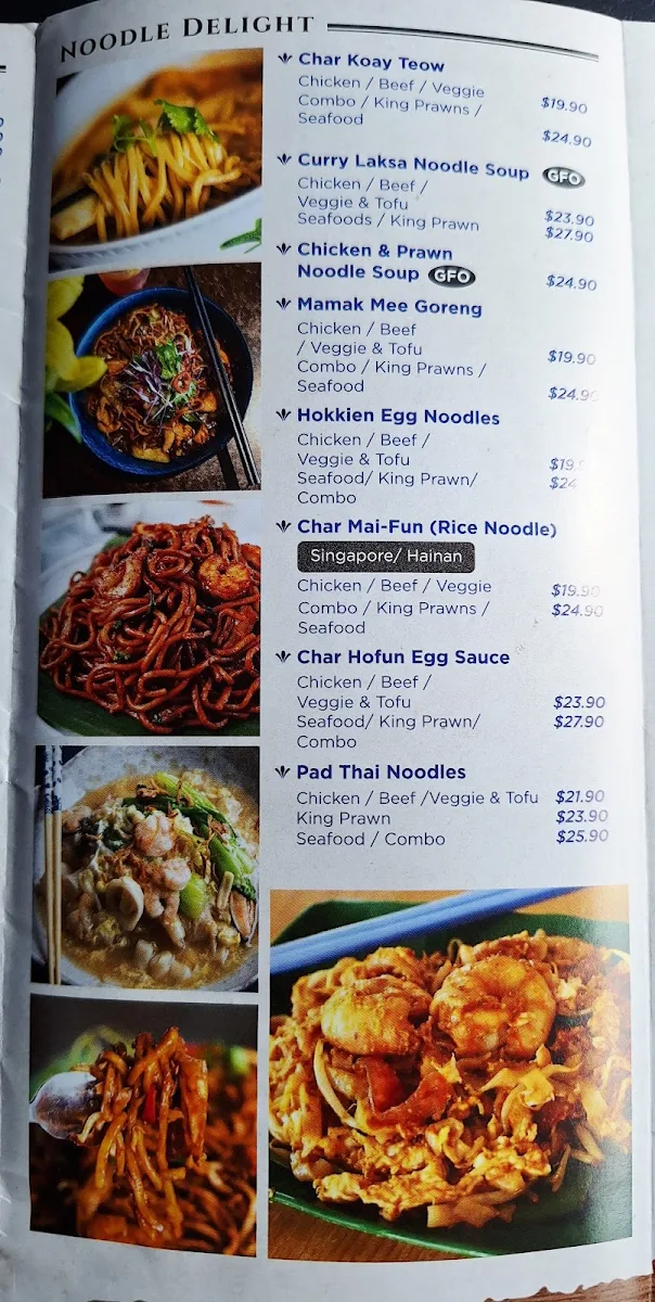 Menu, Asian Kitchen Treendale