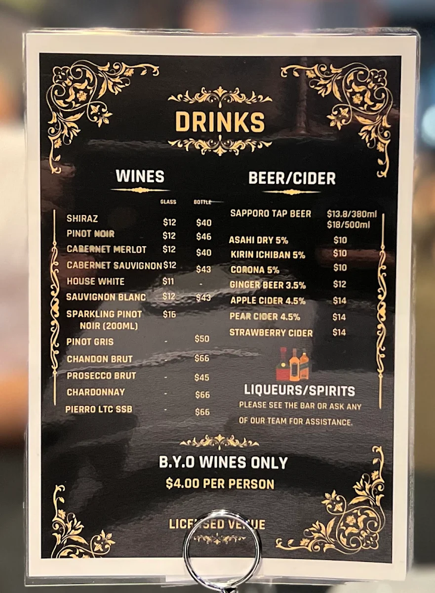 Menu, Nishi