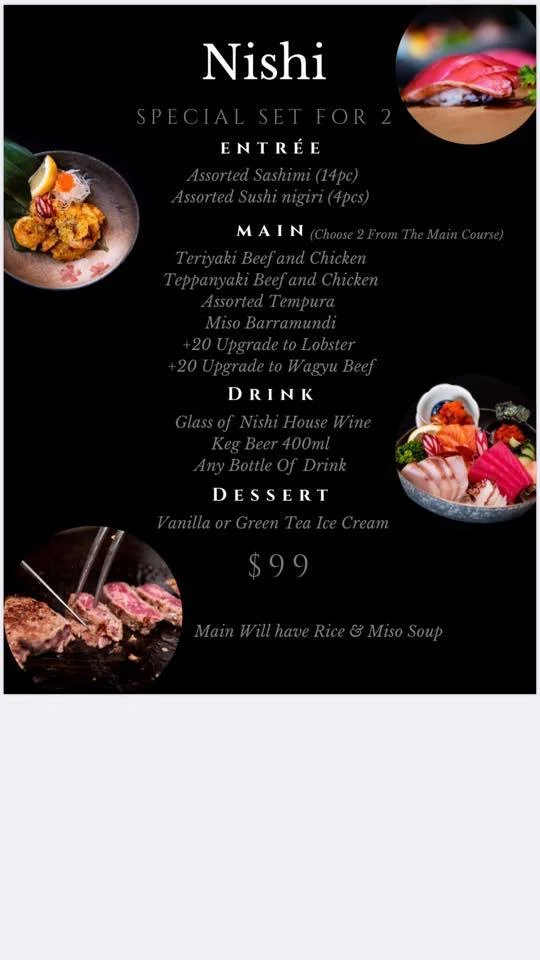 Menu, Nishi