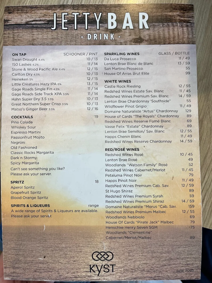 Menu, KYST