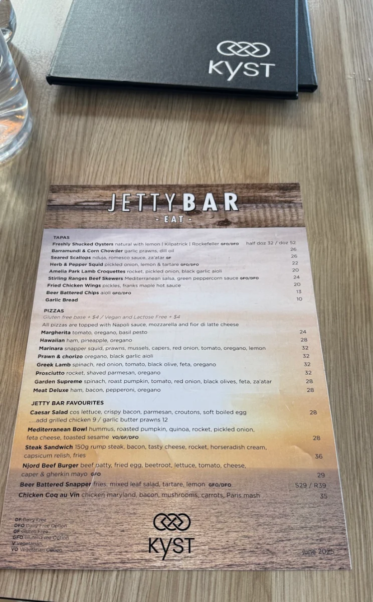Menu, KYST