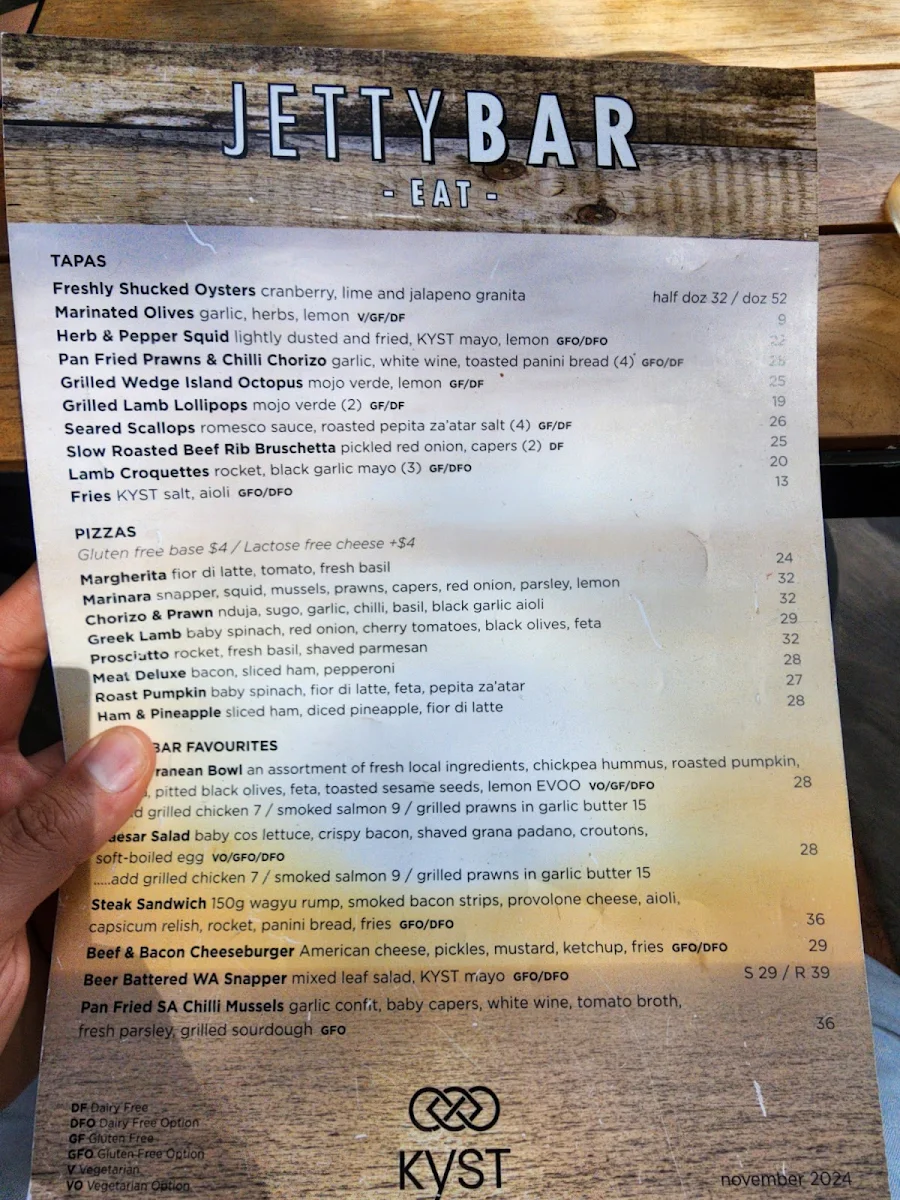 Menu, KYST