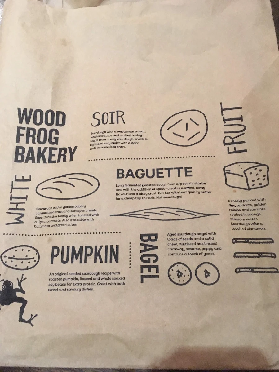 Menu, Woodfrog Bakery South Melbourne