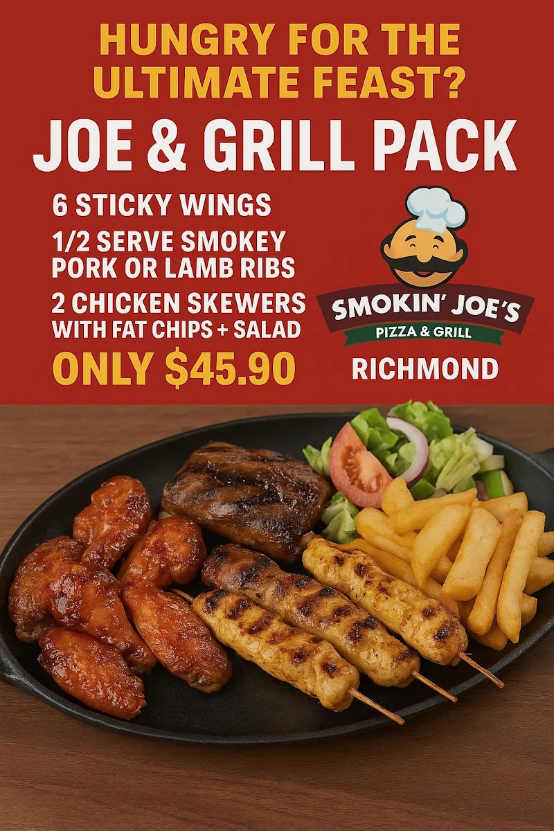 Menu, Smokin Joes Pizza & Grill Richmond