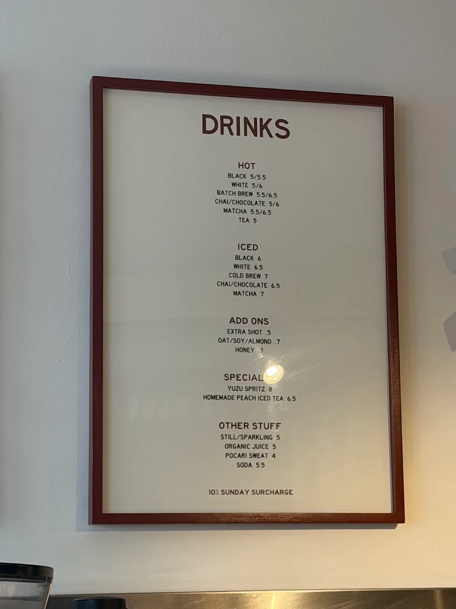 Menu, Hugo's Deli
