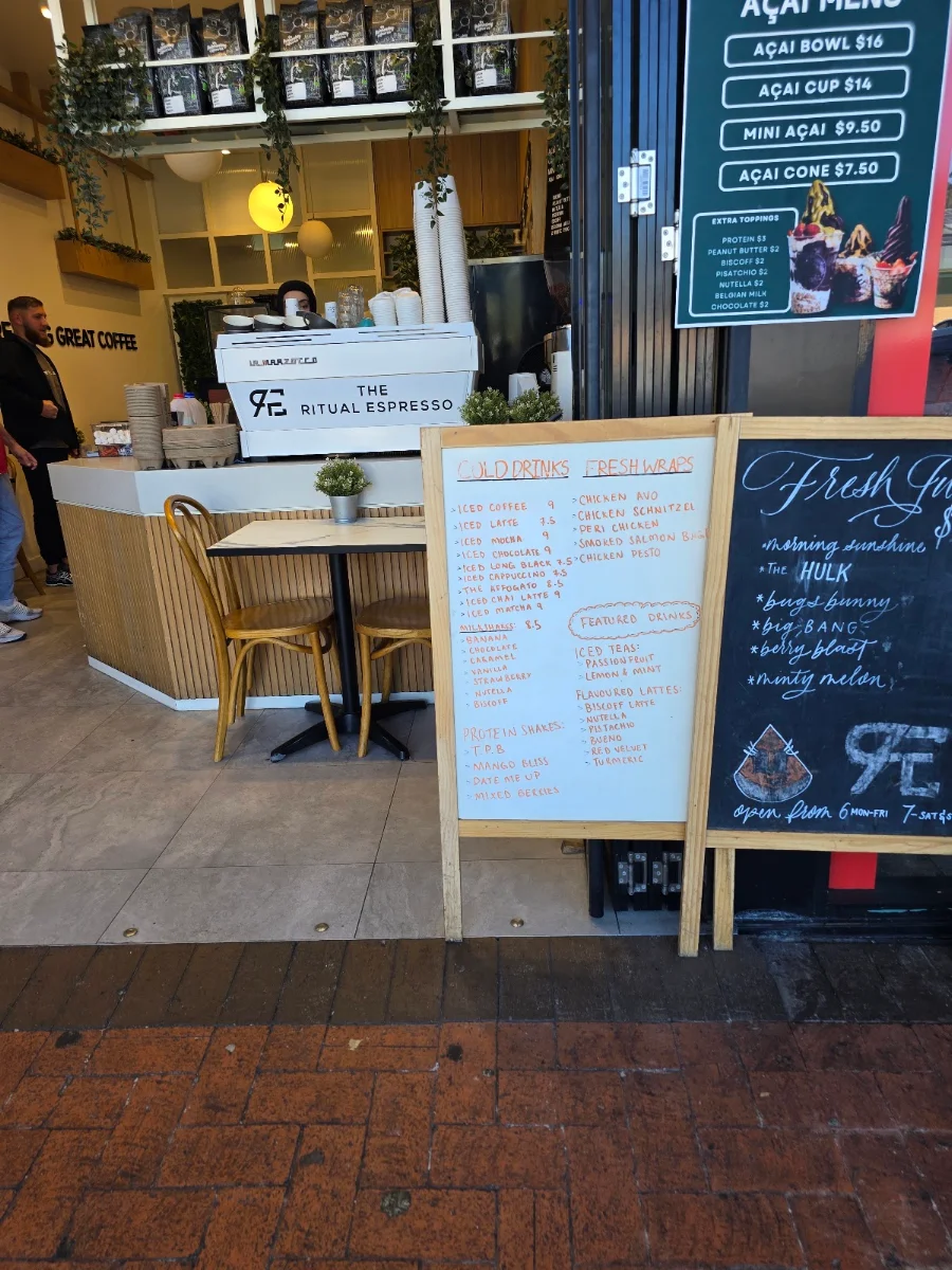 Menu, The Ritual Espresso Mount Druitt