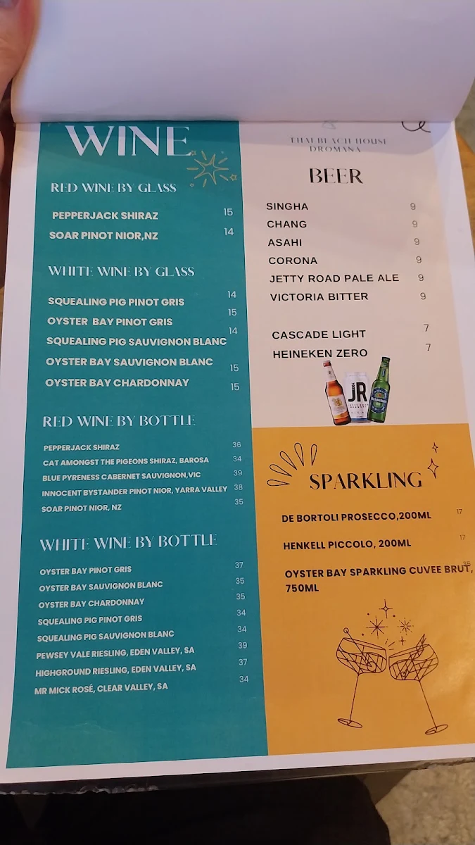 Menu, Thai Beach House