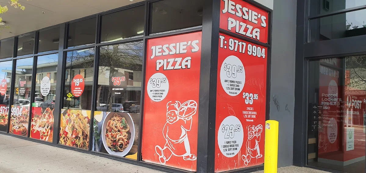 Menu, Jessie's Pizza & Pasta Mernda