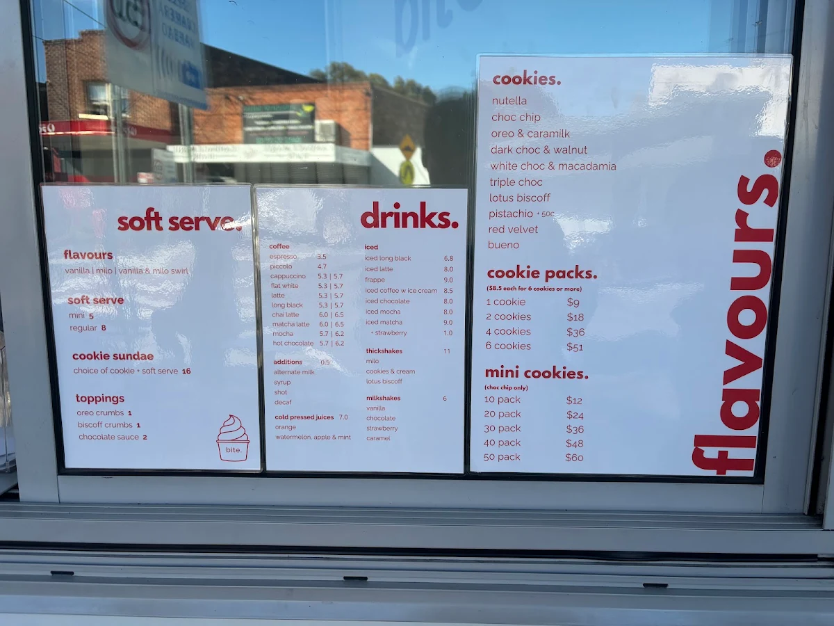 Menu, bite.