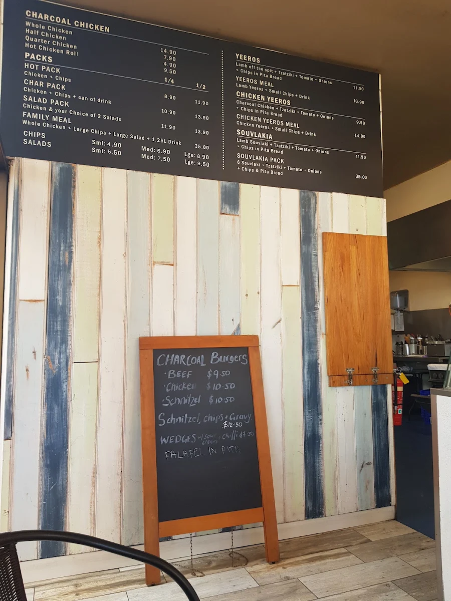 Menu, The Char of Ulladulla