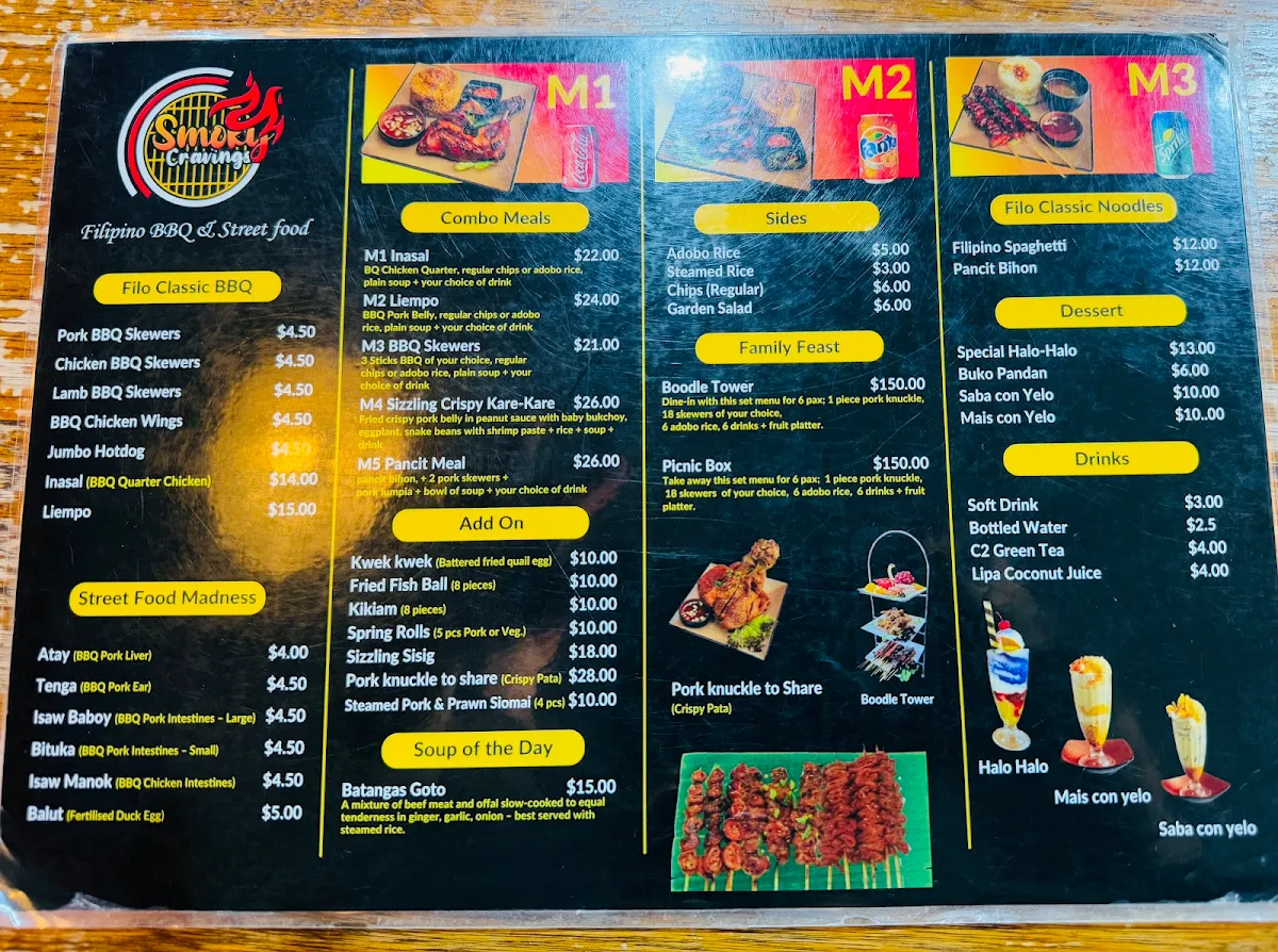 Menu, Smoky Cravings Parramatta