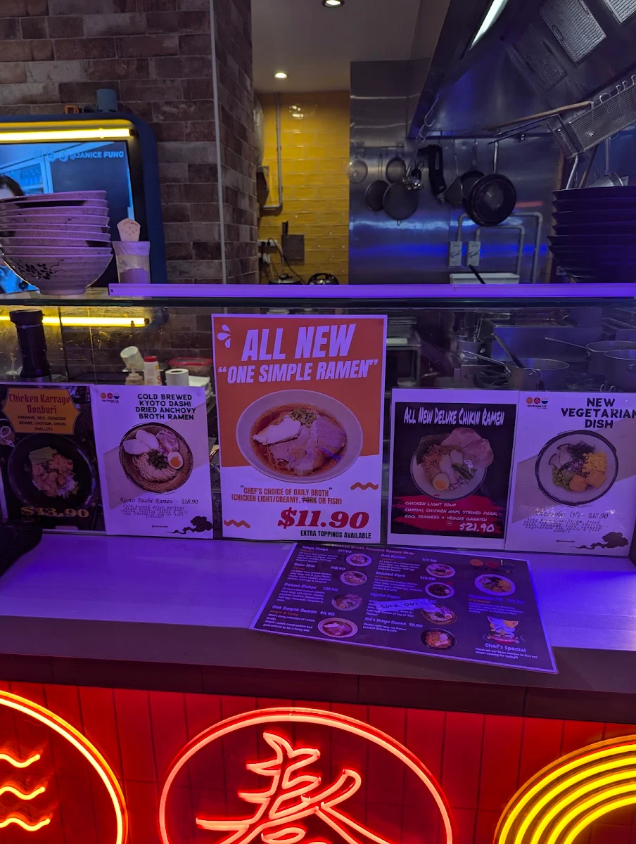 Menu, Hawker Lane Underground Chatswood