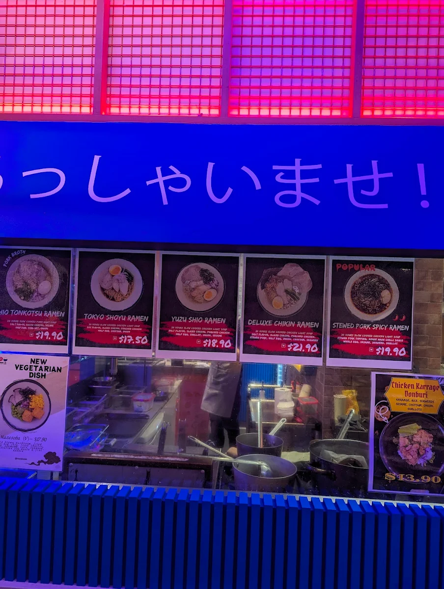 Menu, Hawker Lane Underground Chatswood
