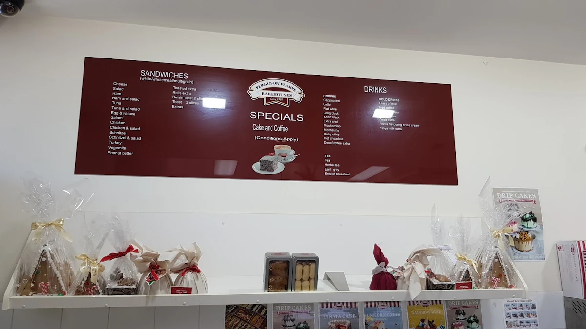 Menu, Ferguson Plarre's Bakehouse - Lalor