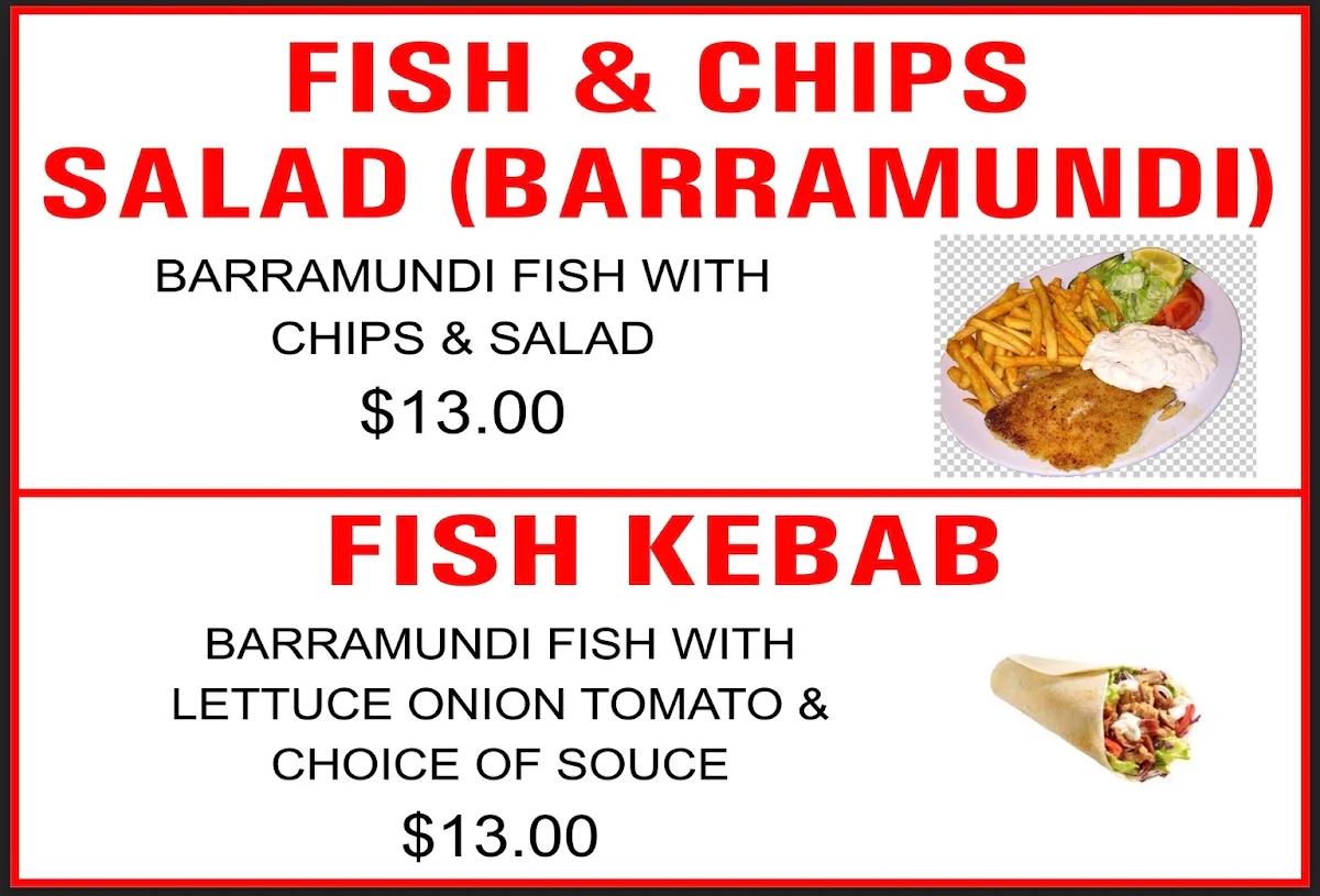 Menu, Getcha Kababs