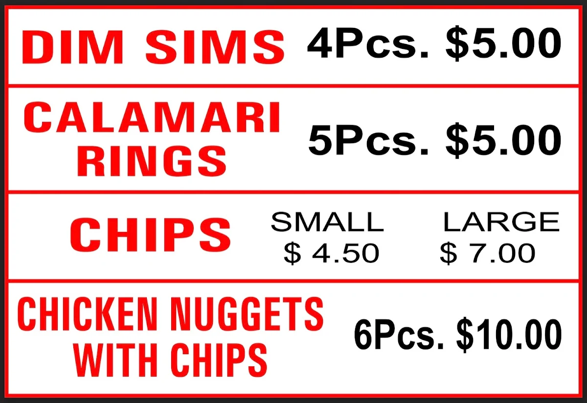 Menu, Getcha Kababs