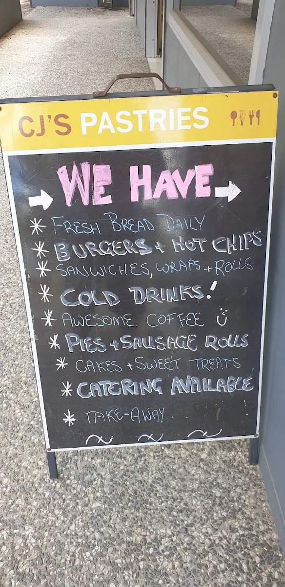 Menu, CJ's Pastries