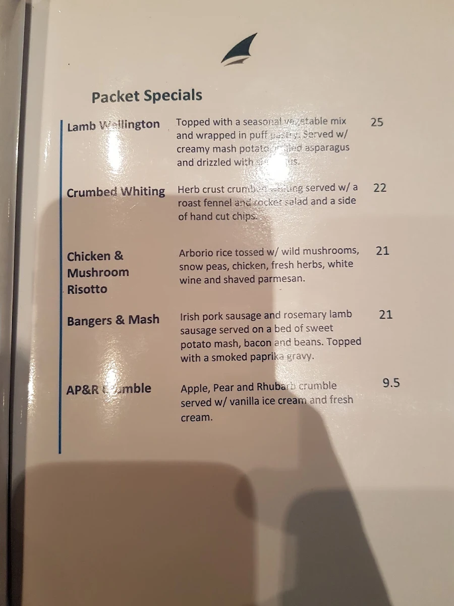 Menu, Steam Packet Hotel