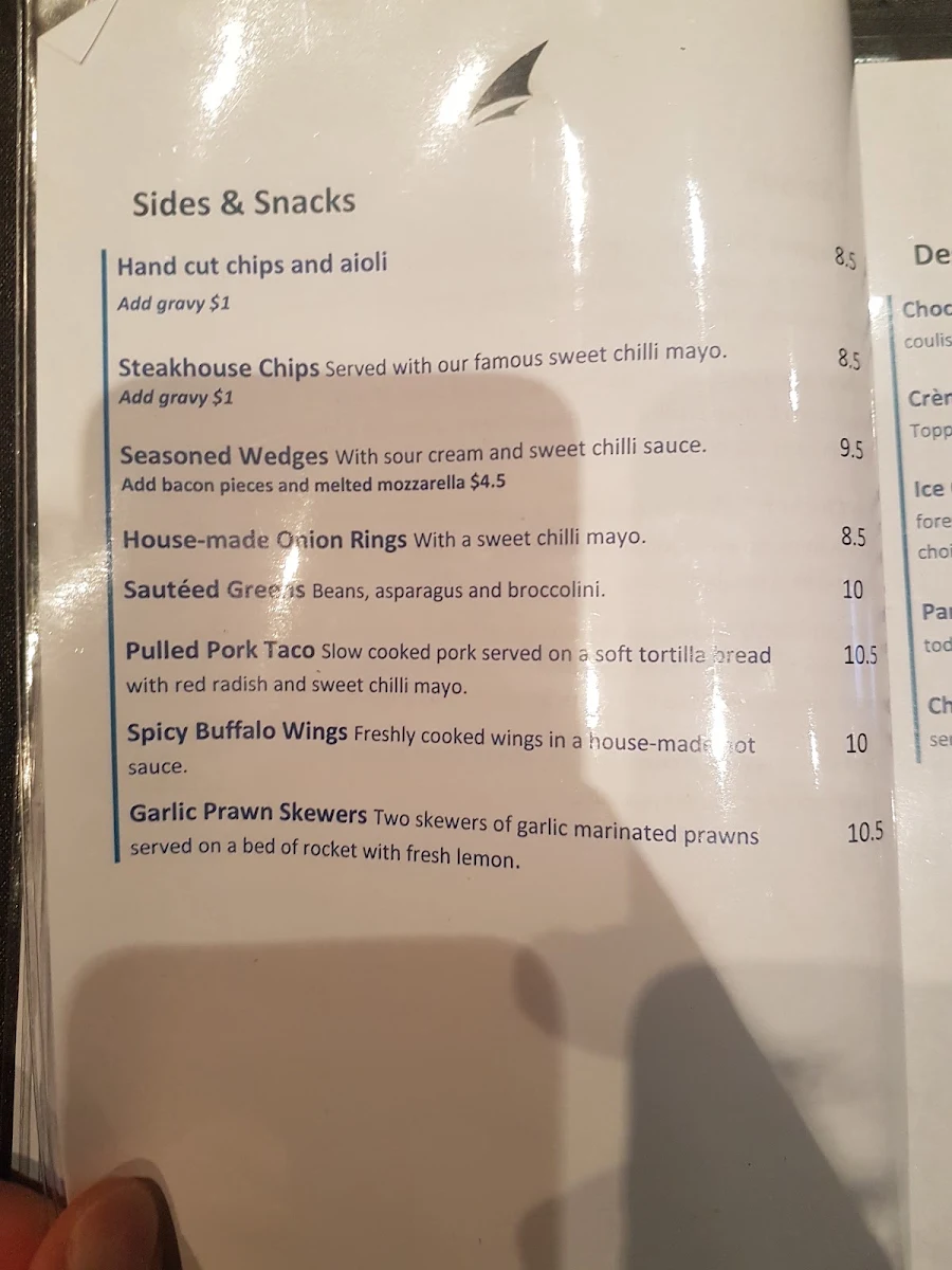 Menu, Steam Packet Hotel