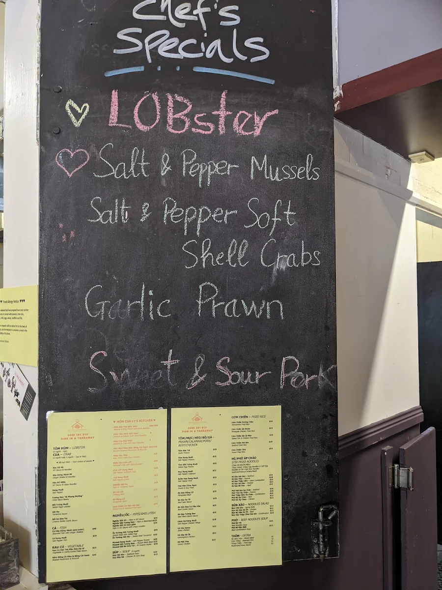 Menu, Brown Jug Inn