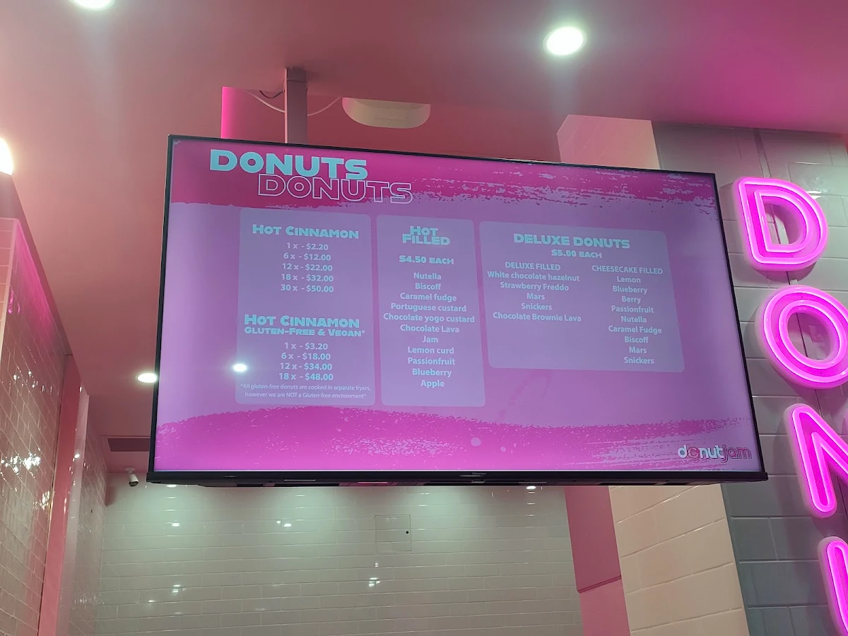 Menu, Donutjam